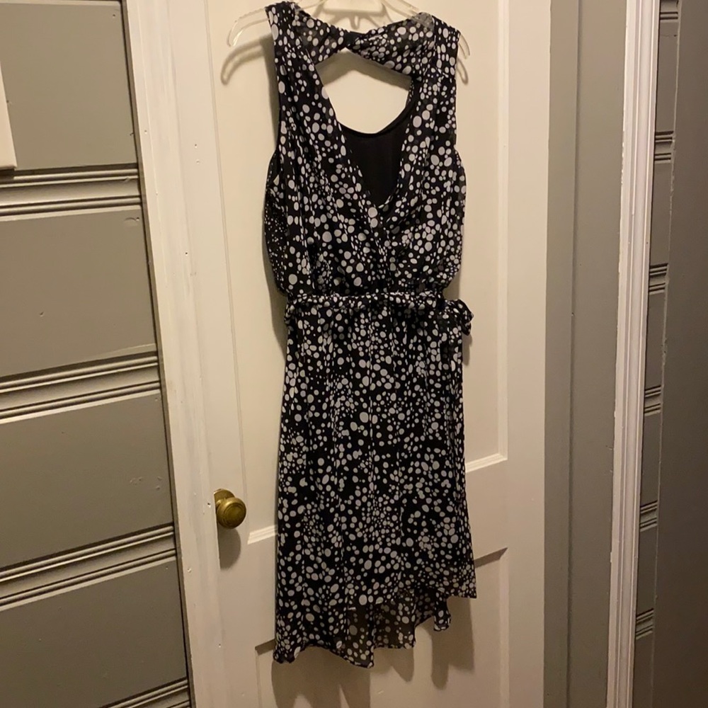 Cato black and white polka dot dress.